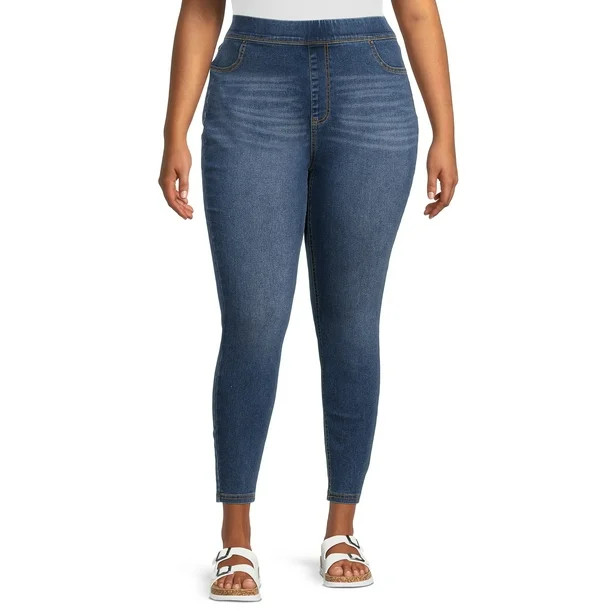 Terra & Sky Women's Plus Size Pull On Jegging Jean, 2-pack | Walmart (US)