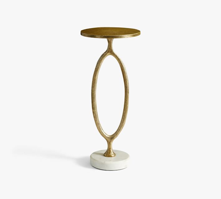 Bodhi 10" Round Metal Accent Table, Brass | Pottery Barn (US)