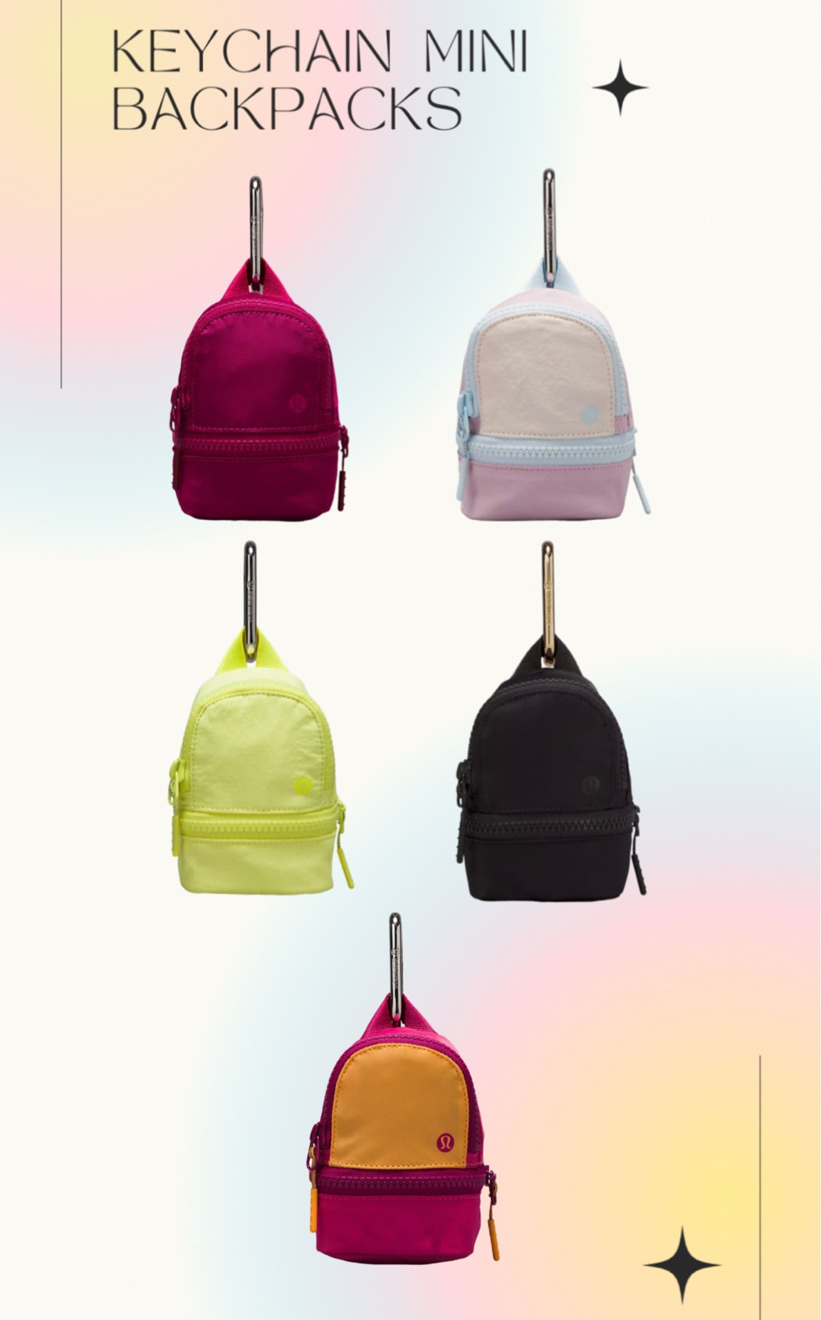 Lululemon backpack keychain