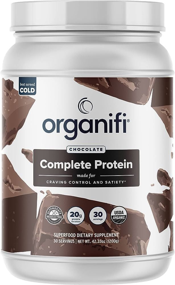 Organifi: Complete Protein Chocolate Flavor - Organic Vegan Plant Based Protein Powder - 30 Day S... | Amazon (US)