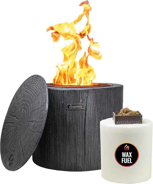 El Fuego Wax Fire Pit – Lights in Seconds for Instant Heat with No Wood Smoke, Low Maintenance,... | Amazon (US)