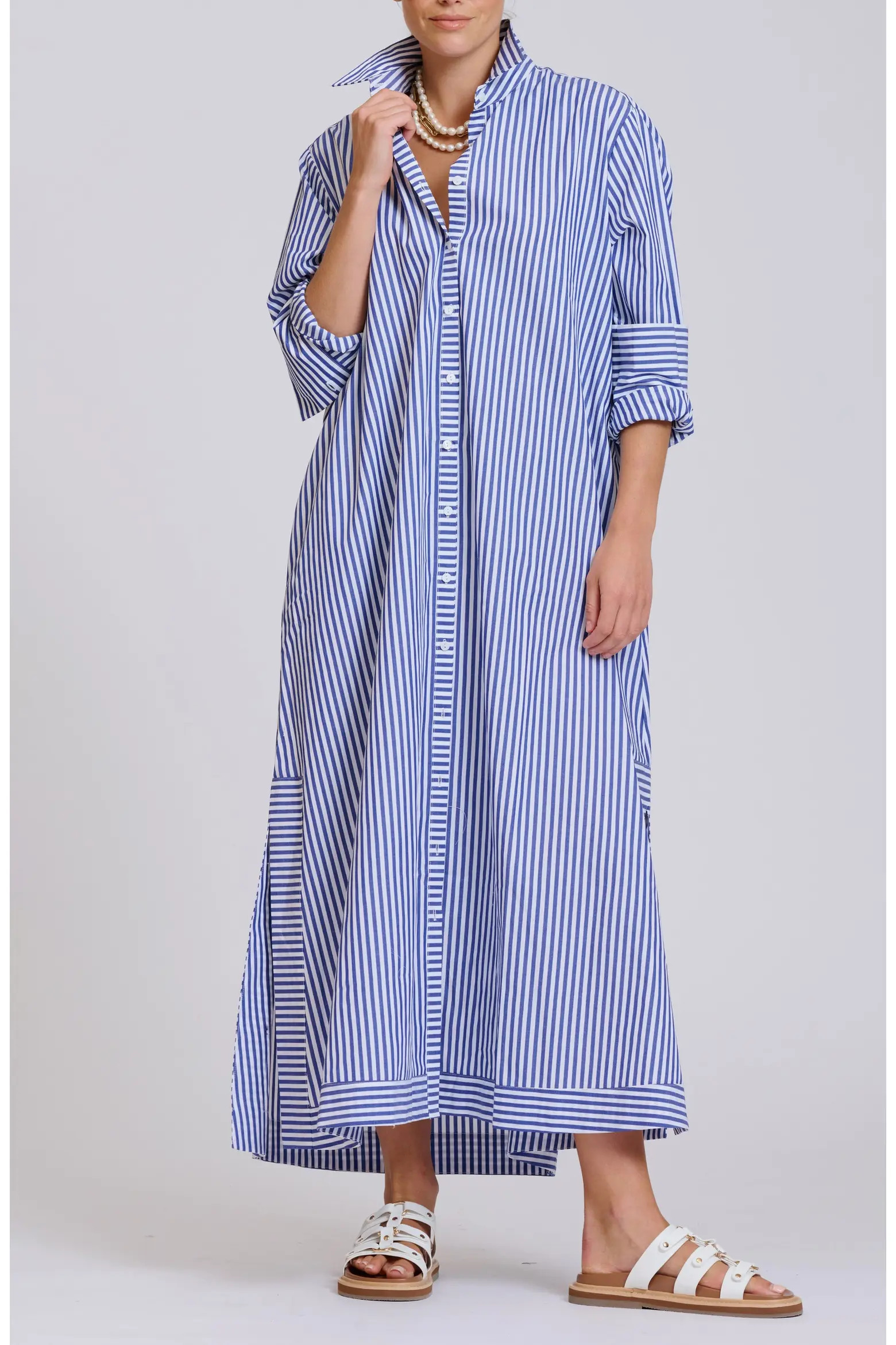 Sybil Stripe Long Sleeve Cotton Shirtdress (Women) | Nordstrom | Nordstrom