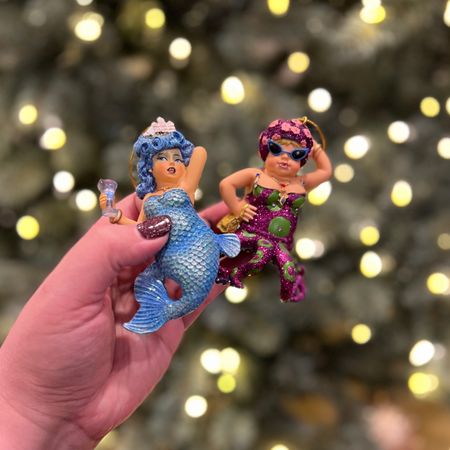 These curvy mermaid ornaments are so fun - I think I have nearly the entire collection! I keep them displayed year round, and move them to the Christmas tree for the holidays  

#LTKHoliday #LTKSeasonal