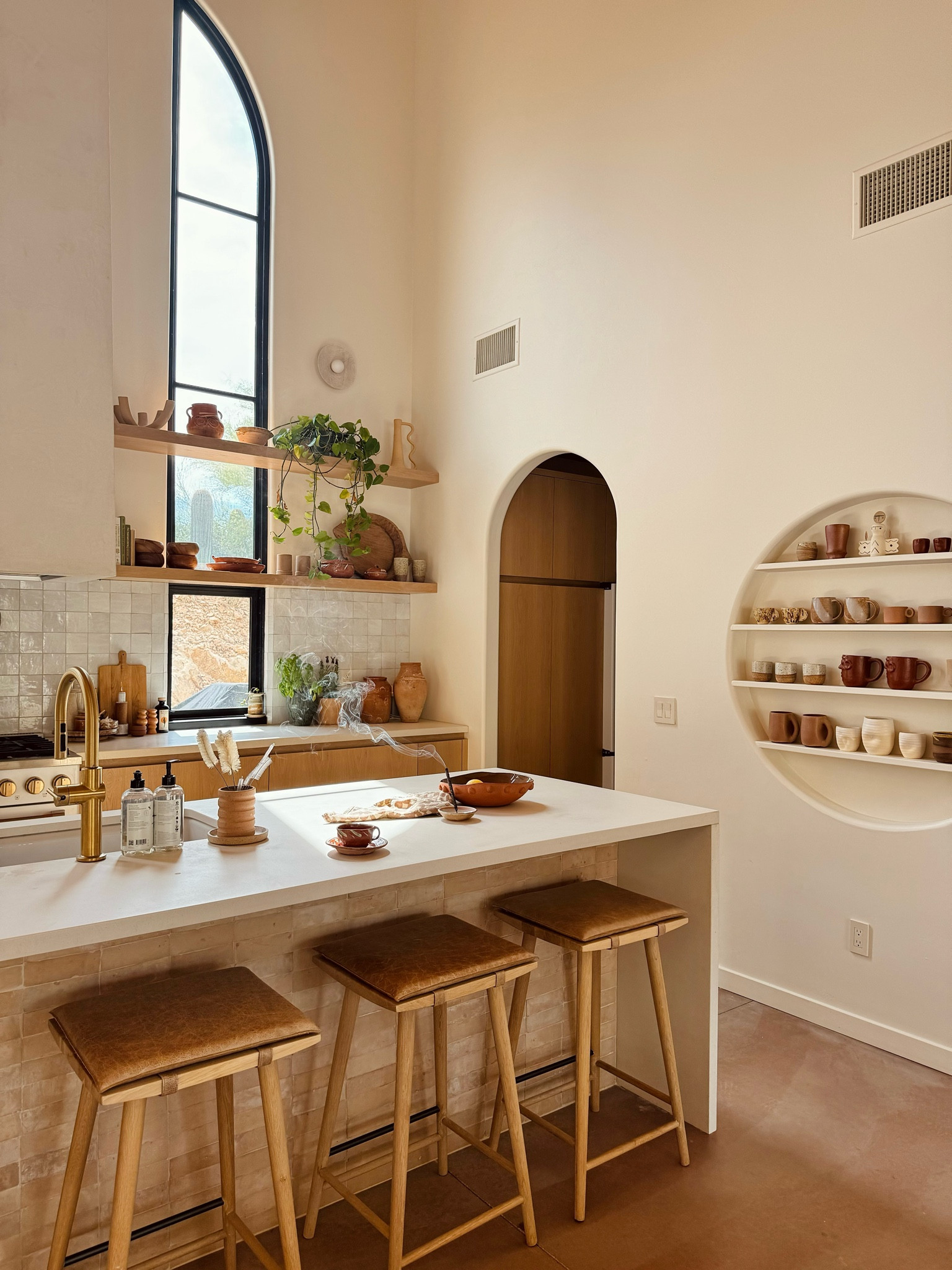 Neutral kitchen vibes ✨ linking to my kitchen stools and pottery below. I love a minimal kitchen but earthy textured accents make a space feel so cozy   

#LTKHome