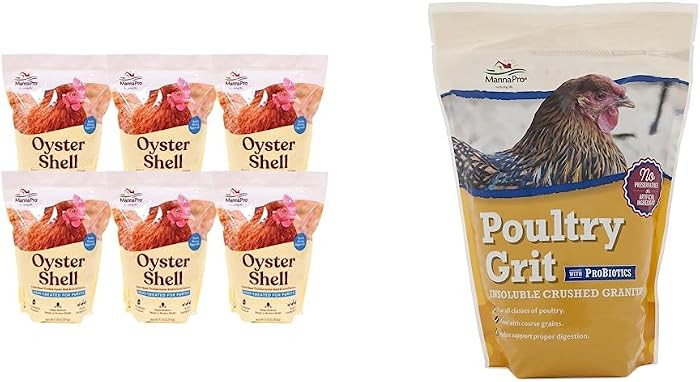 Manna Pro Crushed Oyster Shell and Poultry Grit Bundle (6-Pack) | Amazon (US)