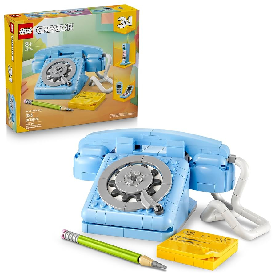 LEGO Creator 3 in 1 Retro Telephone Kids Toy - Home Decor for Bedroom or Kids Room - Building Toy... | Amazon (US)