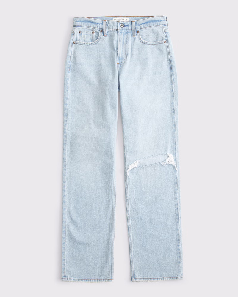 Curve Love Low Rise Baggy Jean | Abercrombie & Fitch (US)