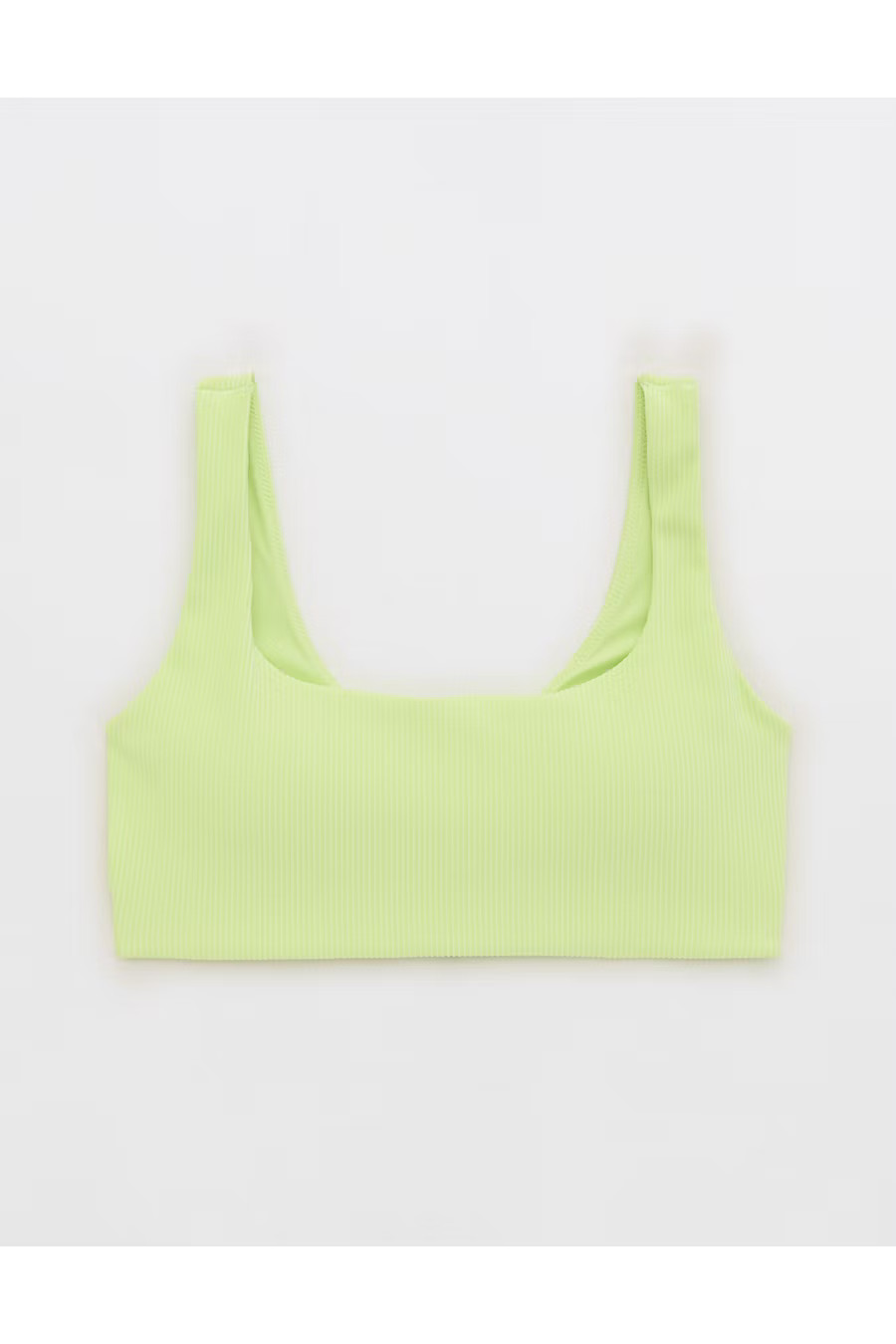 OFFLINE By Aerie Stripe Rib Classic Sports Bra Women's Sharp Green S | Aerie