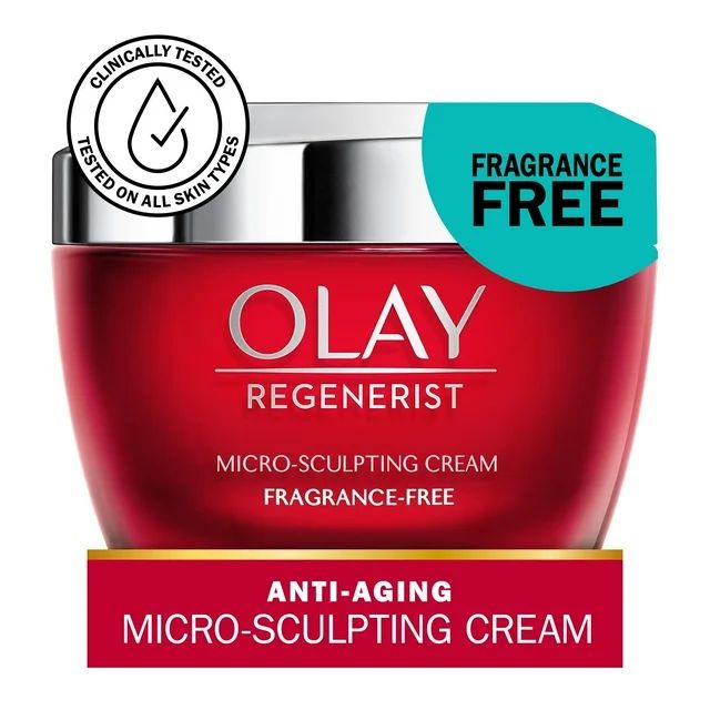 Olay Skincare Regenerist Micro-Sculpting Wrinkle Cream Facial Moisturizer, Fragrance-Free, 1.7 oz | Walmart (US)