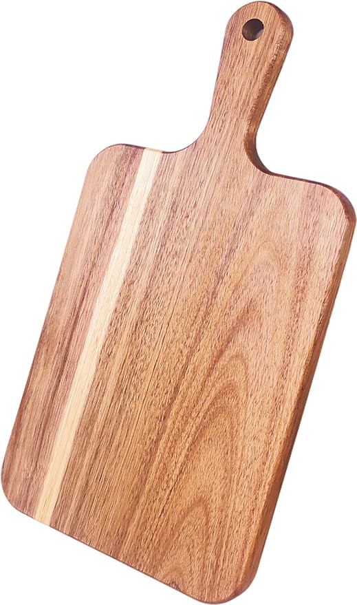 ZeQi Acacia Wood Cutting Board with Handle 13.7''X7'' / Charcuterie Board/Serving Board/Cheese, B... | Amazon (US)