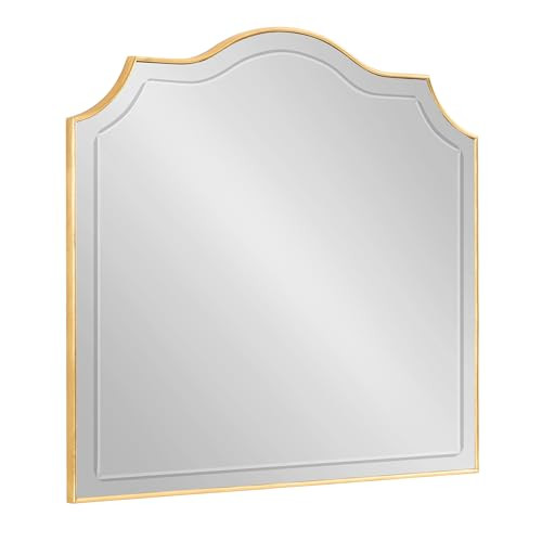 Amazon.com: Kate and Laurel Hollyn Glam Scalloped Arch Wall Mirror, 32 x 28, Gold, Traditional Vi... | Amazon (US)