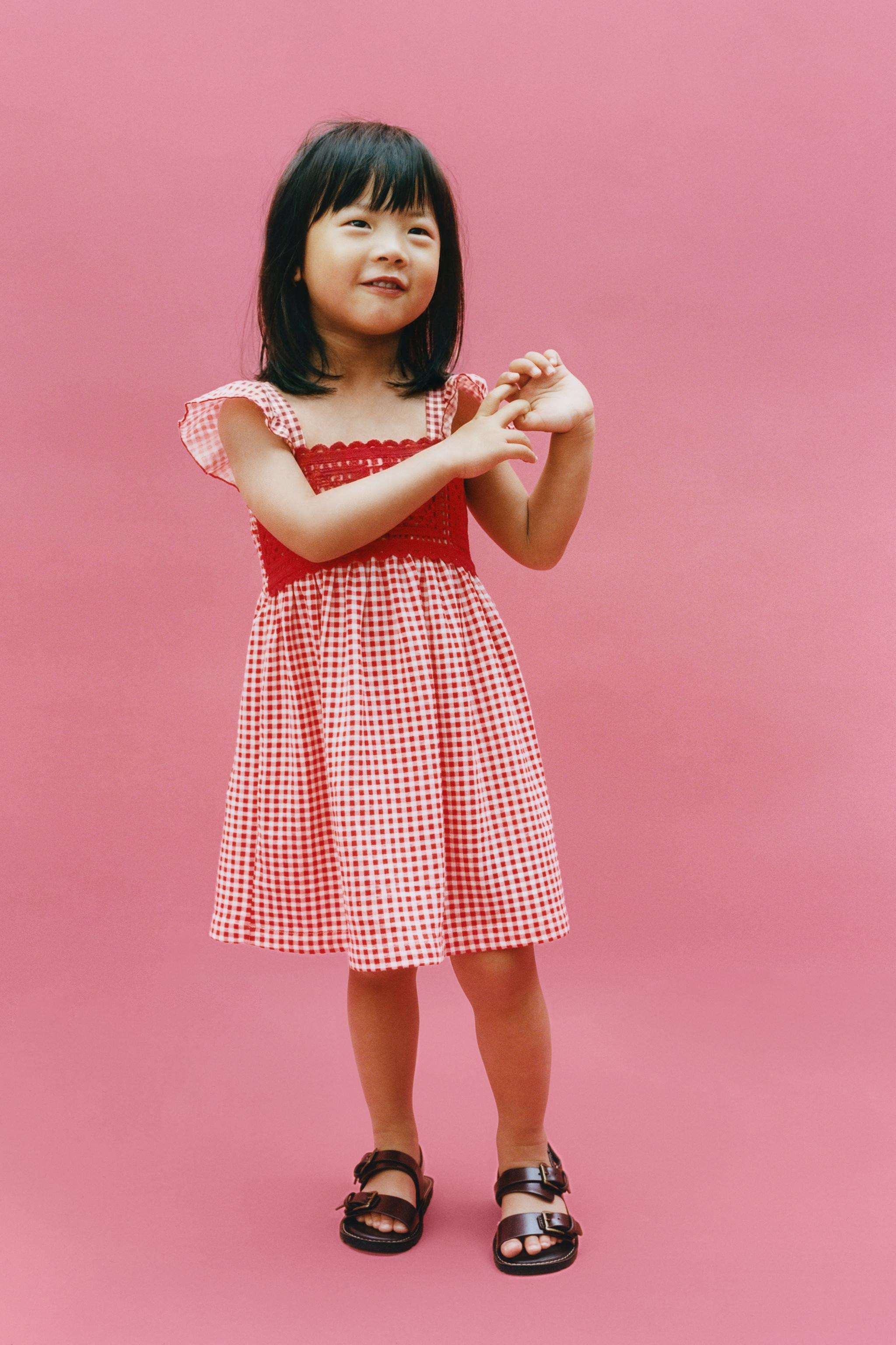 CROCHET GINGHAM DRESS | Zara Canada