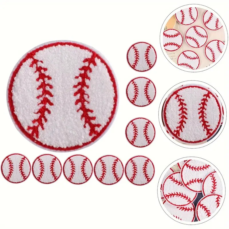 "  Style" Baseball Embroidered Iron Patches Red White - Temu | Temu Affiliate Program