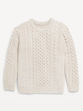 Crew-Neck Cable-Knit Sweater for Toddler Boys | Old Navy (US)