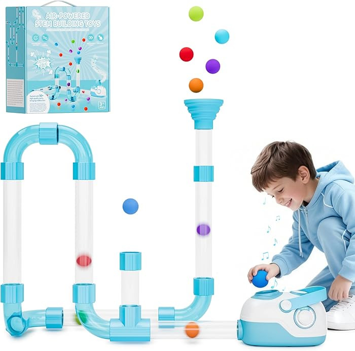 Air-Powered STEM Building Toys - Rechargeable & Play While Charging STEM Toys for 3+ Year Old, Bi... | Amazon (US)