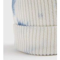Men's Pale Blue Tie Dye Ribbed Knit Beanie Hat New Look | New Look (UK)