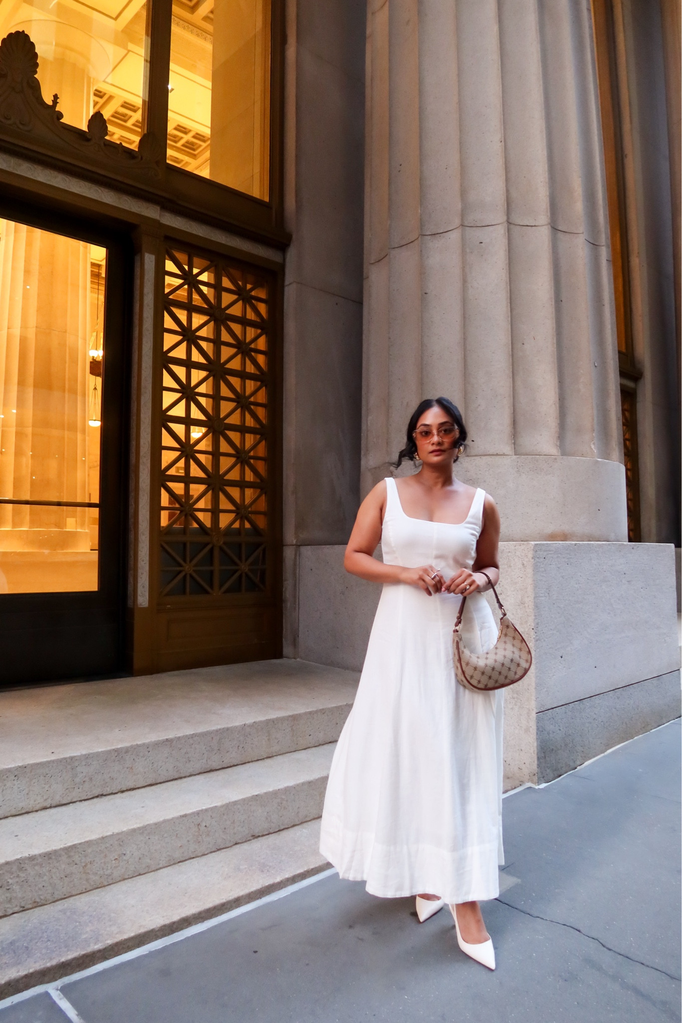 White linen dress on Sale! 

#LTKfindsunder50 #LTKsalealert #LTKstyletip