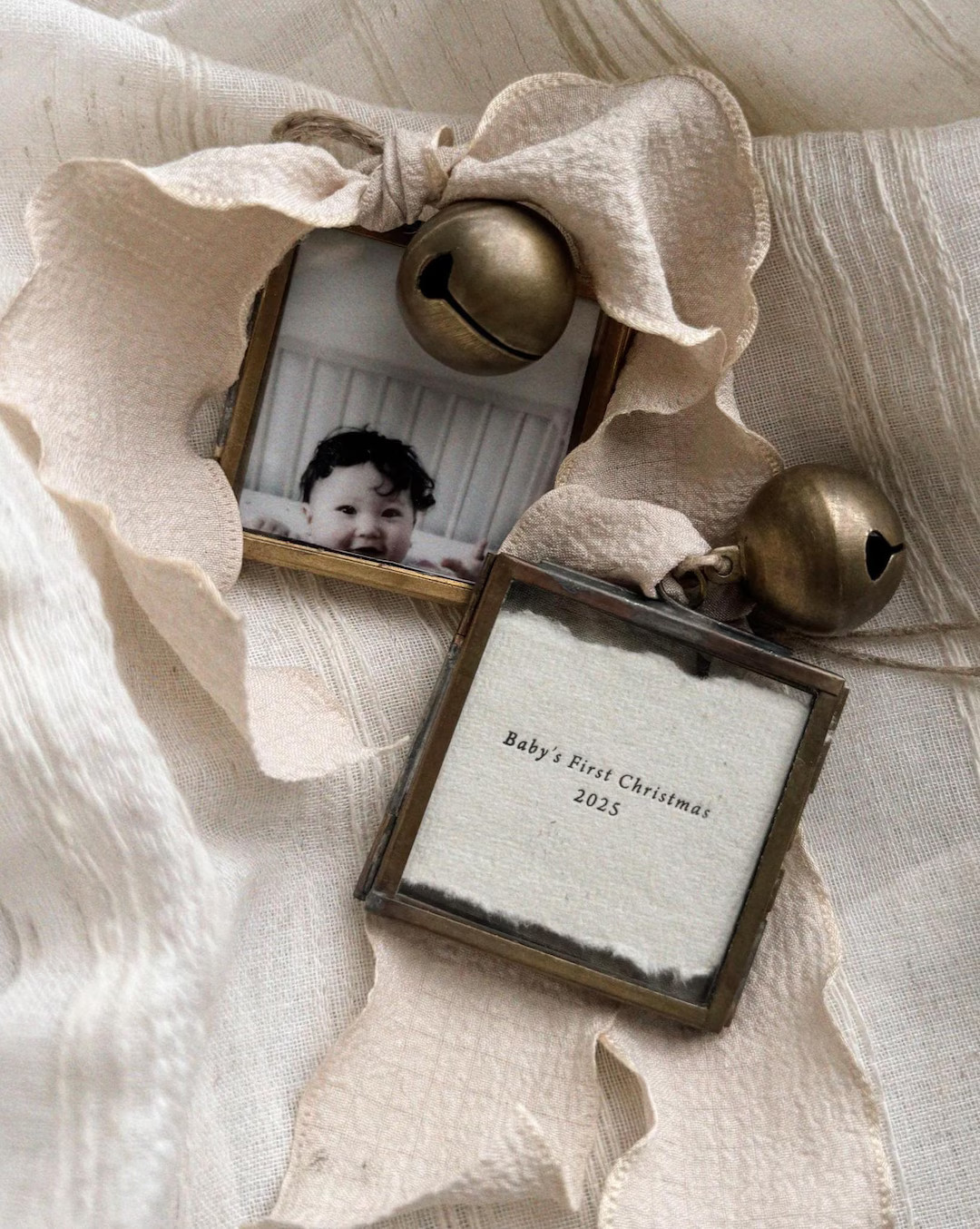 Baby's First Christmas Ornament, Custom Year Keepsake, Letterpress Bauble - Etsy | Etsy (US)