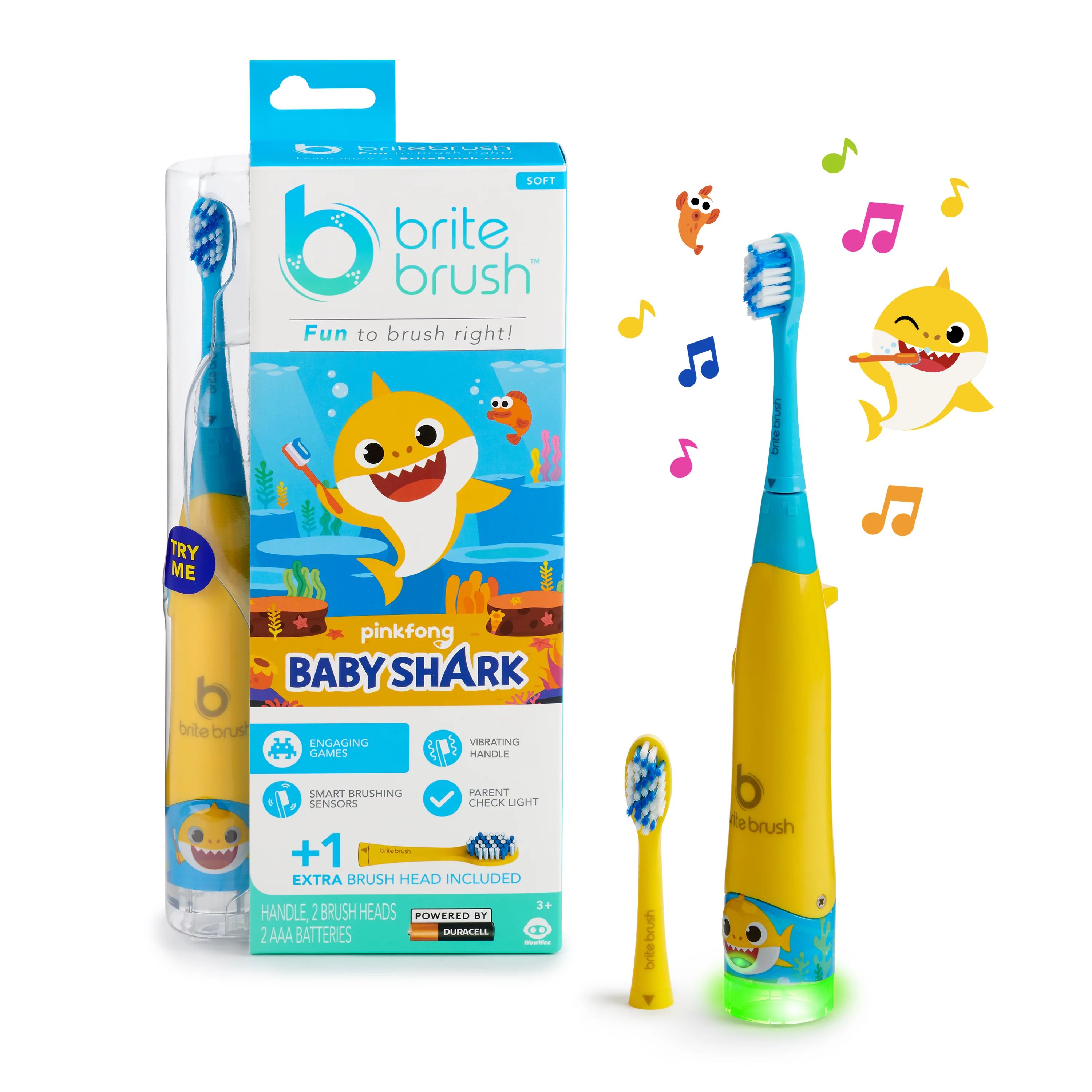 BriteBrush Kids Interactive Smart Toothbrush ft. Baby Shark | Walmart (US)