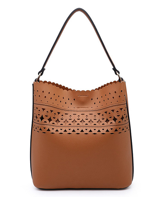 Jen & Co. Women's Handbags BROWN - Brown Scallop-Trim Hobo | Zulily