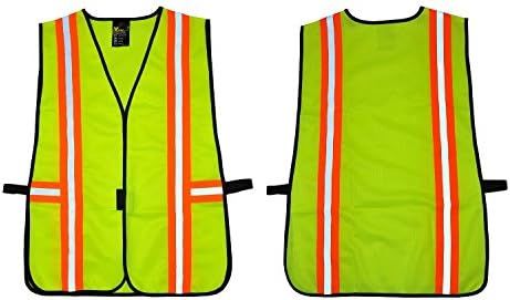 G & F Products 41113 Industrial Safety Vest with Reflective Stripes, Neon Orange - Safety Vest Fo... | Amazon (US)