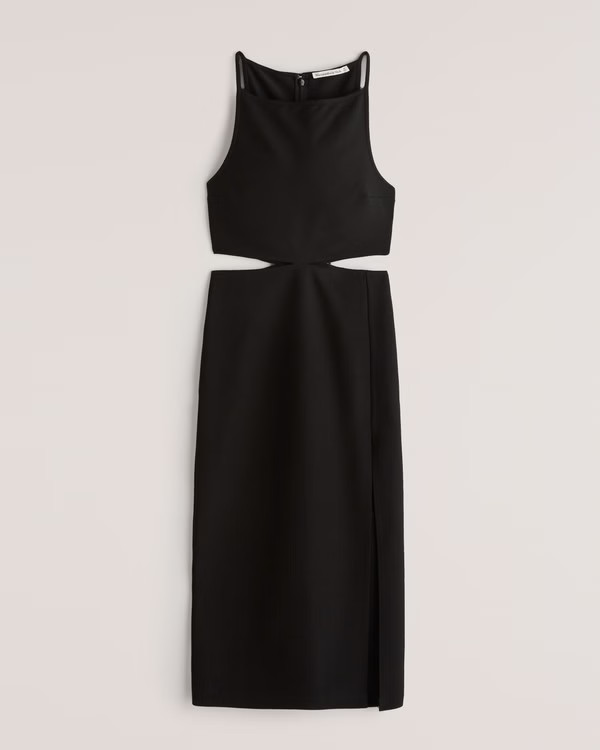 Women's Boatneck Side Cutout Midi Dress | Women's Dresses & Jumpsuits | Abercrombie.com | Abercrombie & Fitch (US)