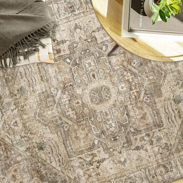 BERTHMEER 8'x10' Large Area Rugs for Living Room Bedroom Vintage Distressed Rugs Washable Non-sli... | Walmart (US)