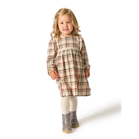 Modern Moments by Gerber Toddler Girl Ruffled Dress with Crochet Lace Detail, Sizes 12M-5T | Walmart (US)