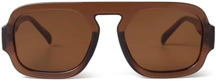 ADE WU Trendy Square Sunglasses for Women Men,Vintage Square Aviator Sunglasses Fashion 70s Inspi... | Amazon (US)