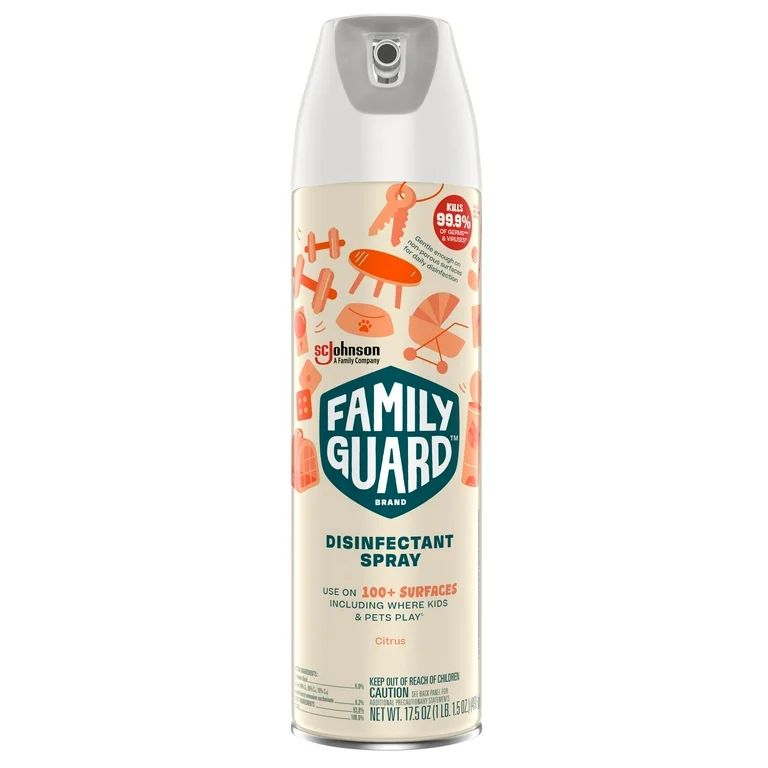 FamilyGuard Brand Disinfectant Spray, 17.5 oz, Citrus, For 100+ Surfaces Your Family Touches Most | Walmart (US)