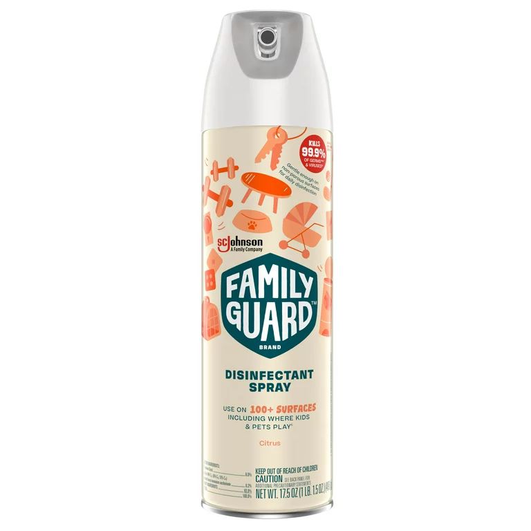 FamilyGuard Brand Disinfectant Spray, 17.5 oz, Citrus, For 100+ Surfaces Your Family Touches Most | Walmart (US)