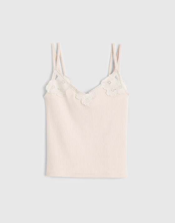 Floral-Lace V-Neck Tank | Madewell