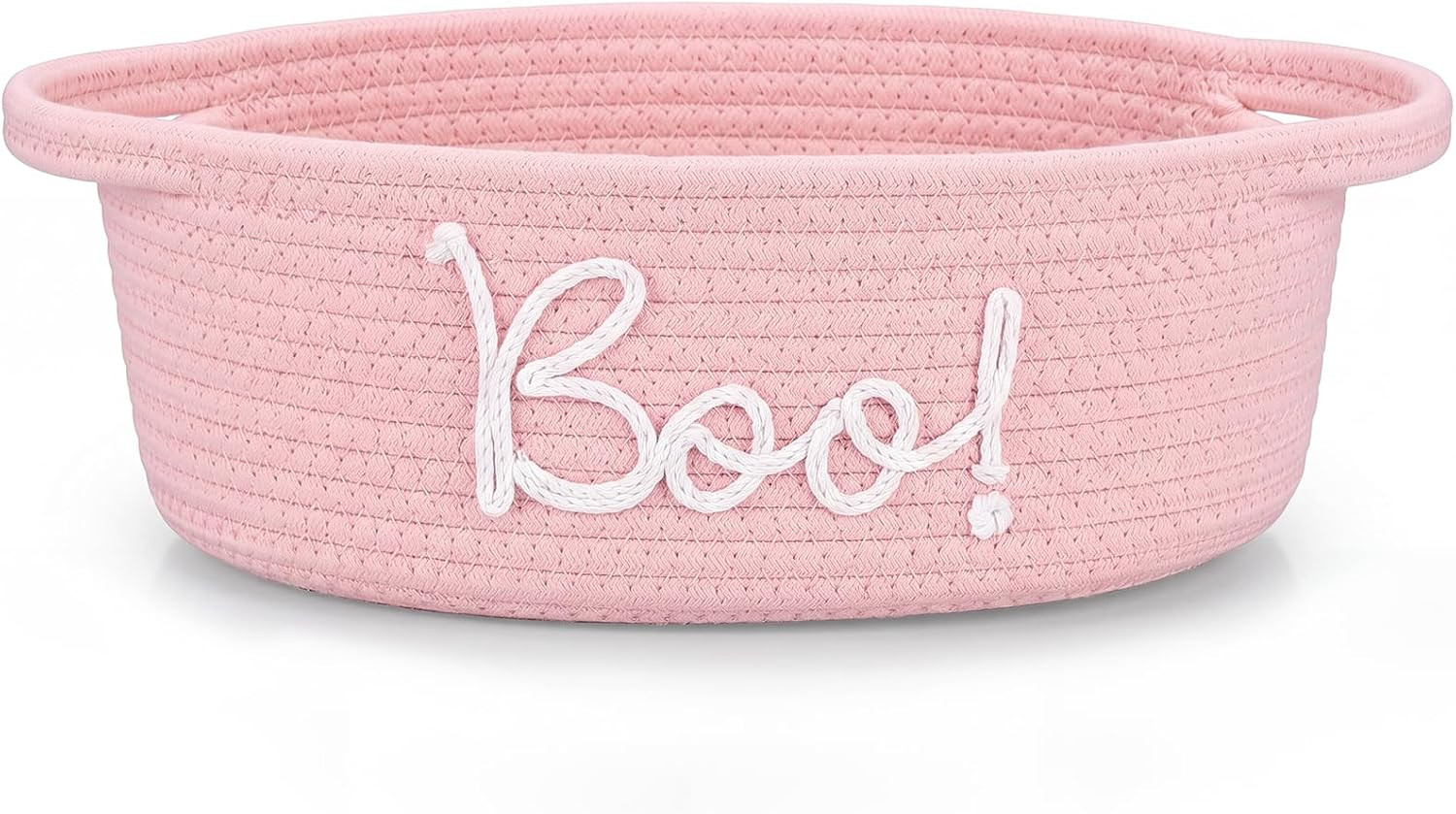 Reallnaive Boo Basket, Halloween Woven Gift Basket,Pink,12 x 8 Inch | Amazon (US)