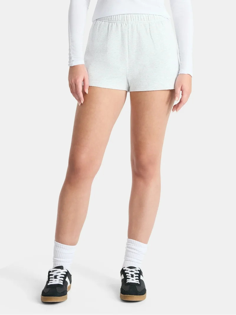 No Boundaries Fleece Foldover Shorts, 2'' Inseam, Women’s - Walmart.com | Walmart (US)