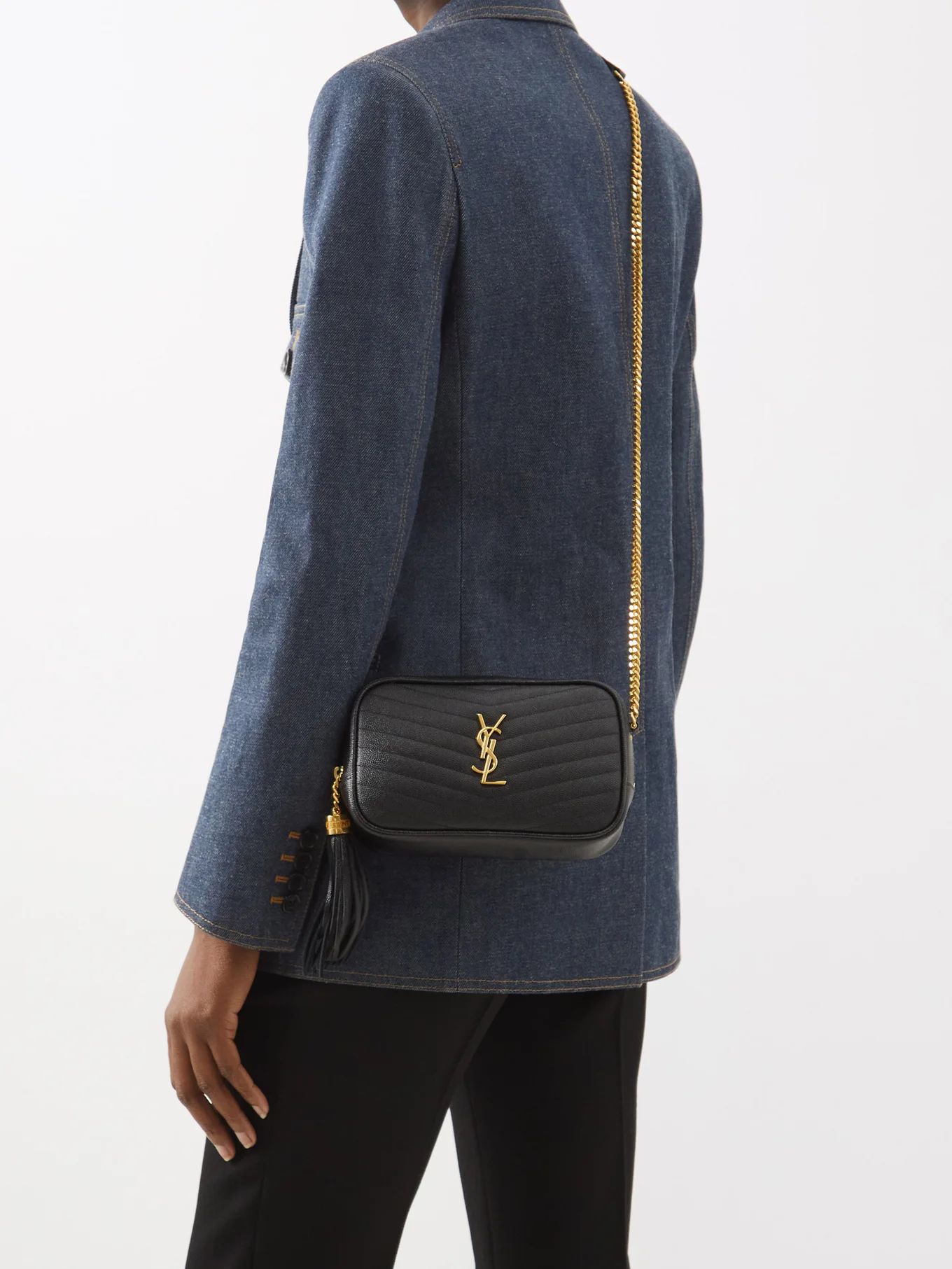 Lou mini quilted-leather cross-body bag | Saint Laurent | Matches (UK)