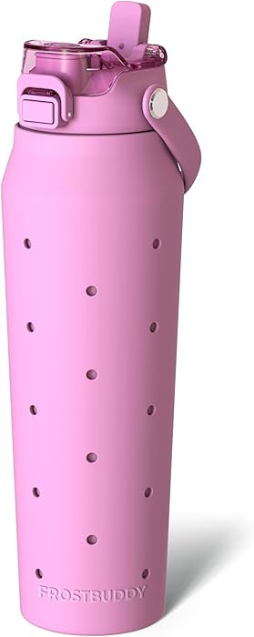 32 oz Insulated Stainless Steel Water Bottle with Silicone Sleeve - Customizable with Budz Charms... | Amazon (US)