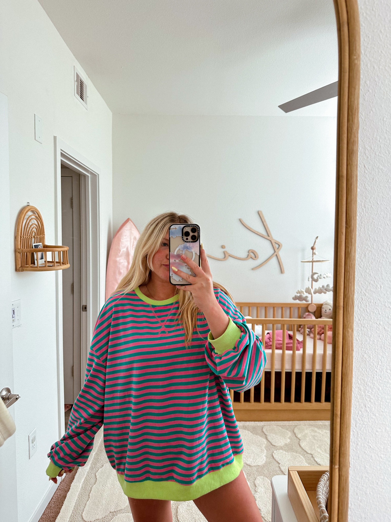 Amazon free people look alike pink and blue striped sweatshirt/crewneck 

#LTKfindsunder50 #LTKSeasonal