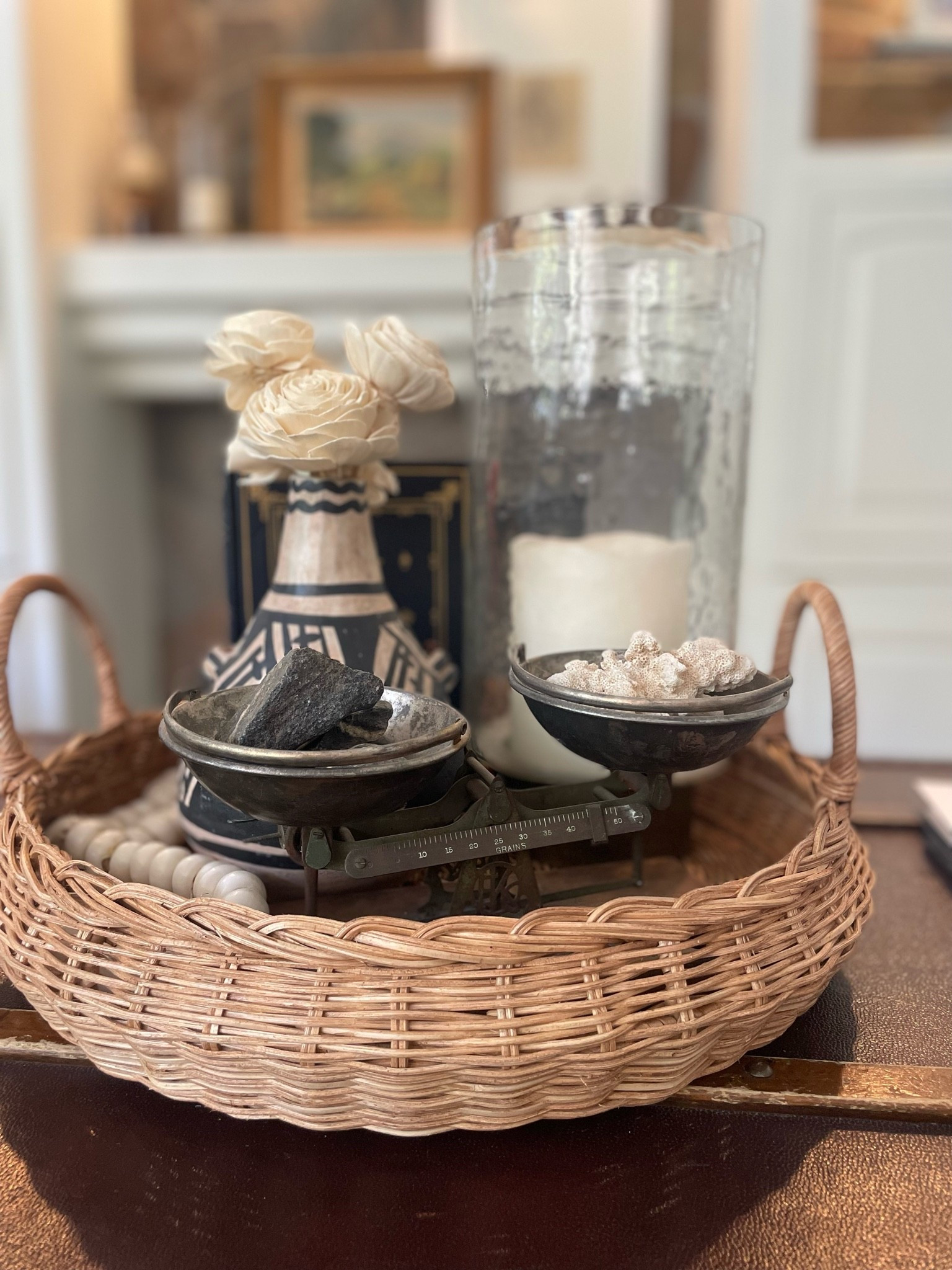 The perfect coffee table decor or dining table centerpiece: Round woven wicker basket tray  found in the garden section at Target. 

Fill with your favorite accessories and style for each season! 🙌🏻

#LTKHome #LTKOver40 #LTKSeasonal