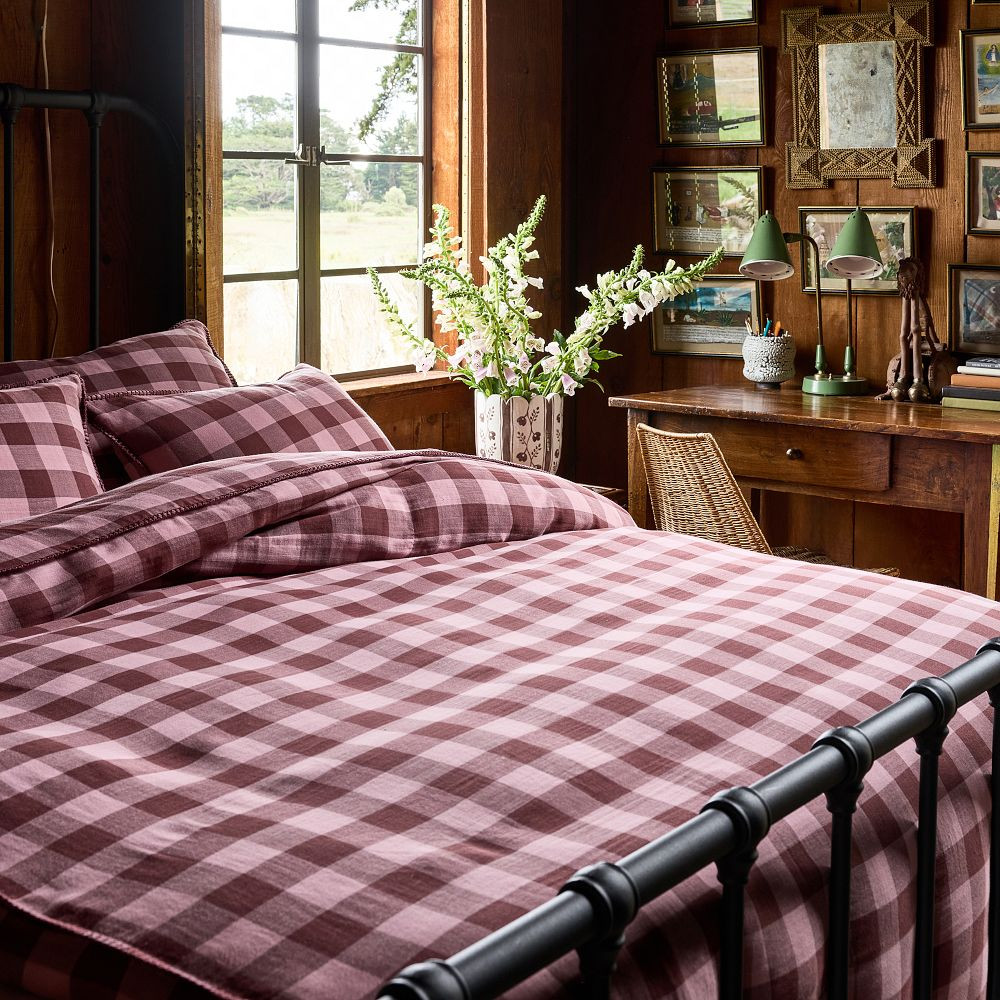 Maida Gingham Duvet Cover & Shams | GreenRow