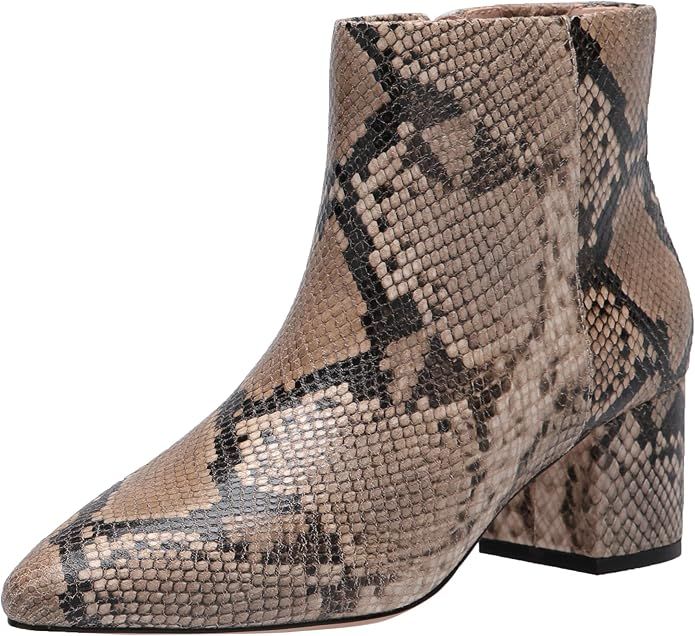 The Drop Women's Jessi Side Zip Block Heel Boot Ankle | Amazon (US)