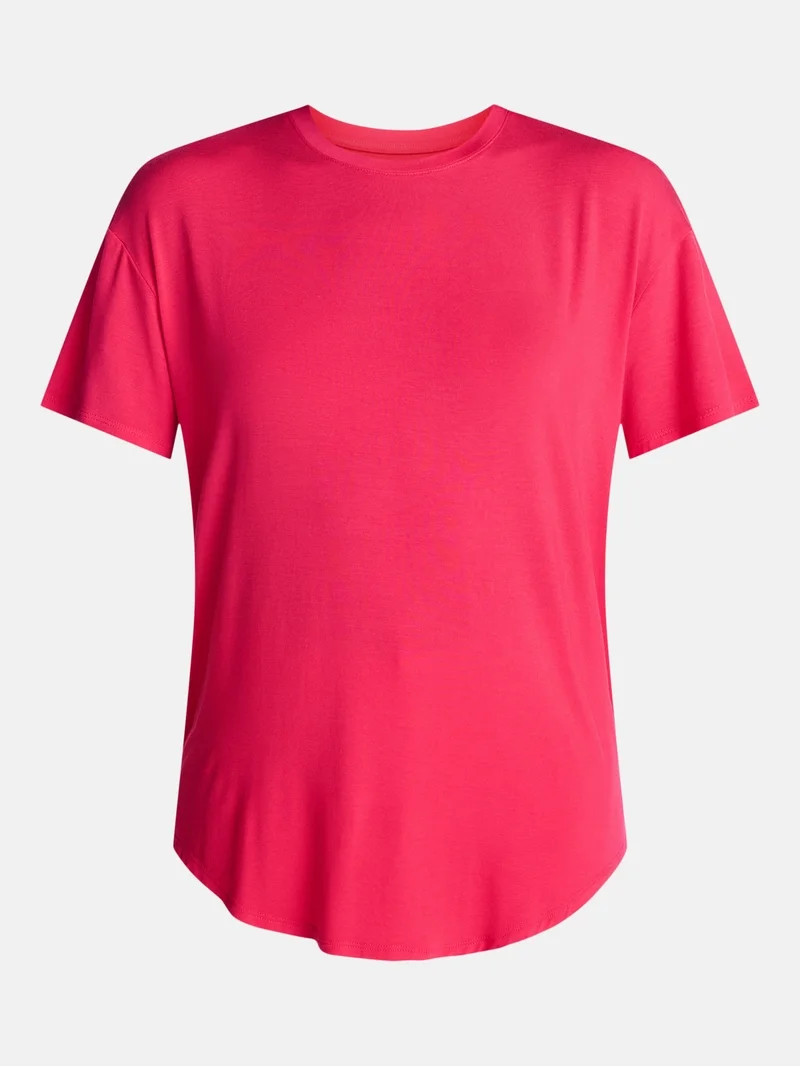 Time and Tru Women's Tunic Tee with Short Sleeves, Sizes XS-XXXL | Walmart (US)