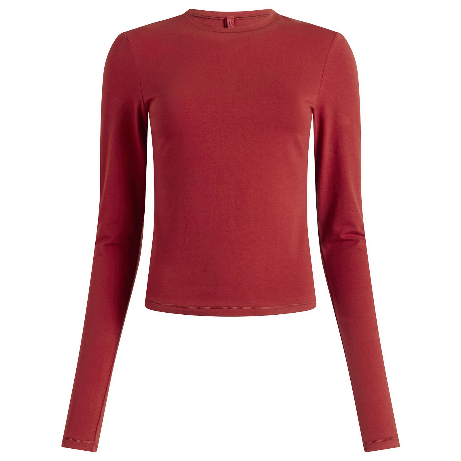 SKIMS Women's Cotton Jersey Long Sleeve Top in Brick, Size X-Large | END. Clothing