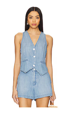 Bella Dahl Wren Vest in Sea Breeze Wash from Revolve.com | Revolve Clothing (Global)