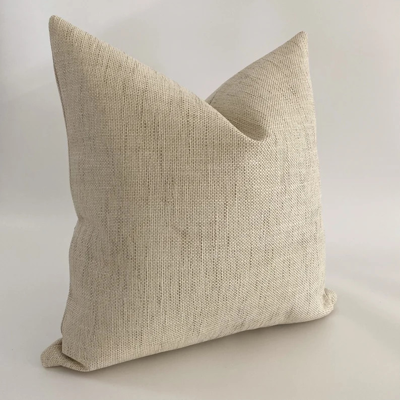 Backed Beige  Beige Pillow Cover Decorative Pillow Cover in | Etsy | Etsy (US)