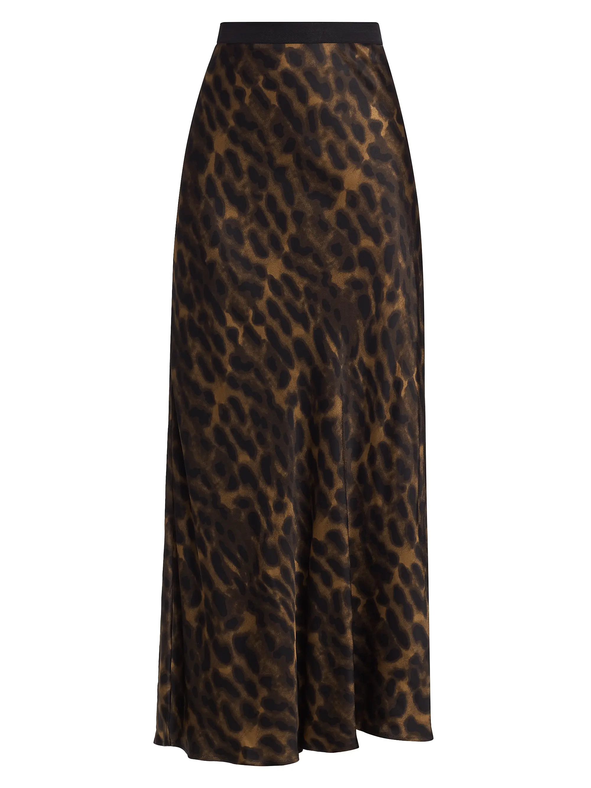 Leia Leopard Satin Maxi Skirt | Saks Fifth Avenue