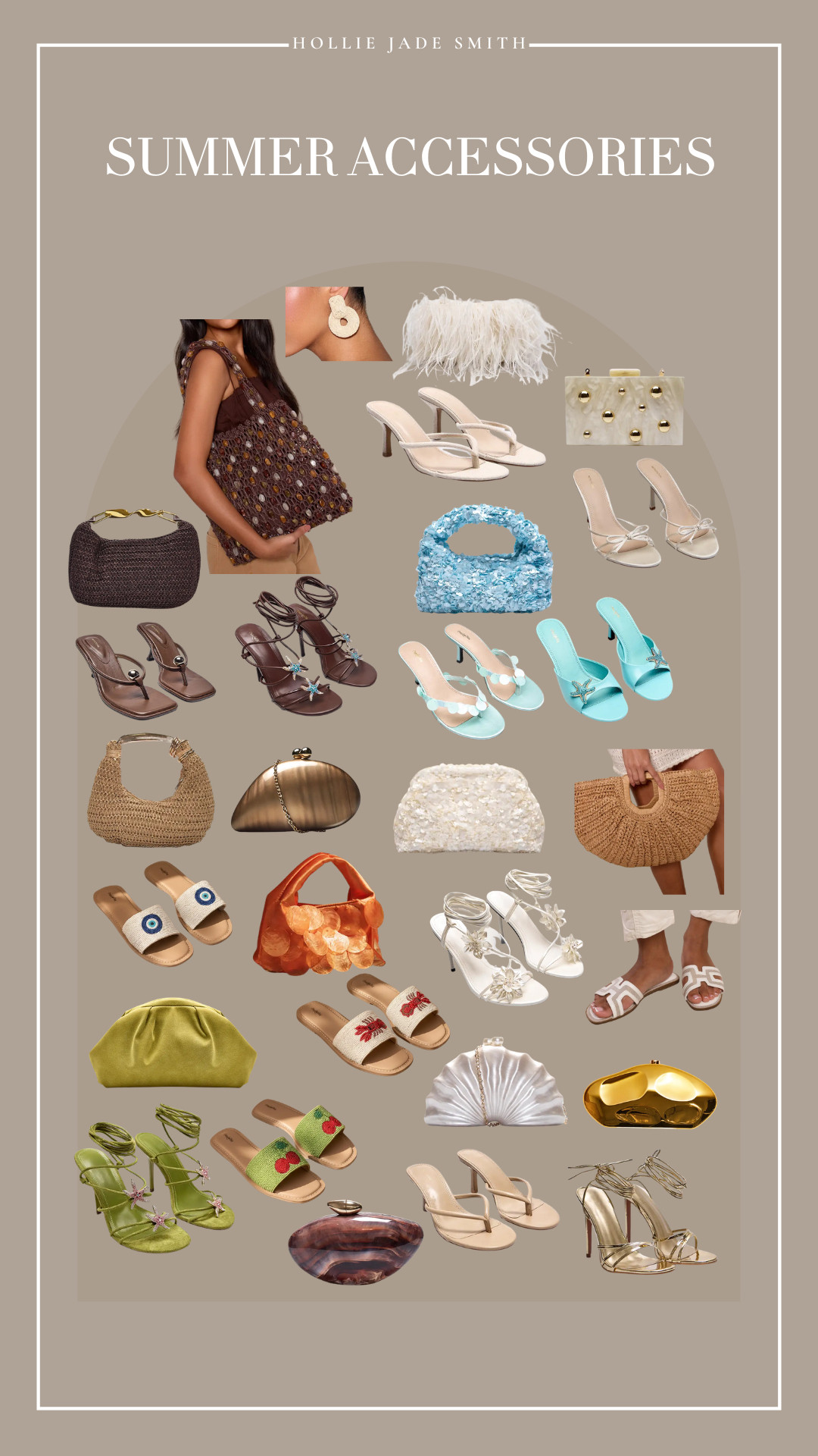 some delish new in accessories summer holidays & they're SO affordable!!! 




|| summer accessories, summer bags, thong sandals, heeled sandal, holiday bag, holiday shoes, raffia bag, sequin bag, strappy heels, crochet bag, designer inspired, luxury for less, luxury on a budget, summer styling, gold bag, white bag, cult gaia dupe, designer dupe, high street || 

 #LTKuk #LTKspring #LTKsummer