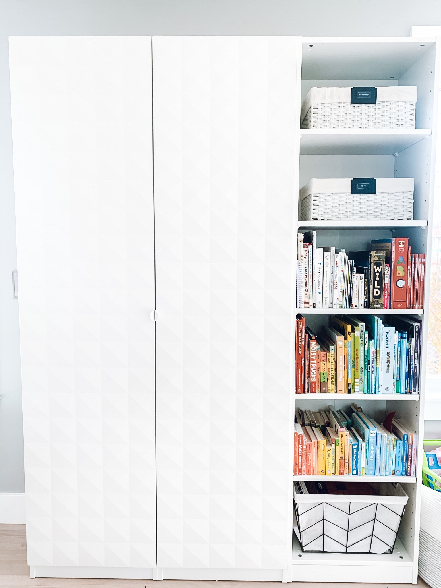 Playroom organization. The Container Store Montauk Rectangular Bin. Brightroom Metal Wire basket. The Container Store bin clip. Target ABC of Love for Mom book✨

#LTKhome #LTKkids #LTKfamily
