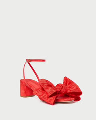 Carmen Red Moiré Bow Sandal | Loeffler Randall