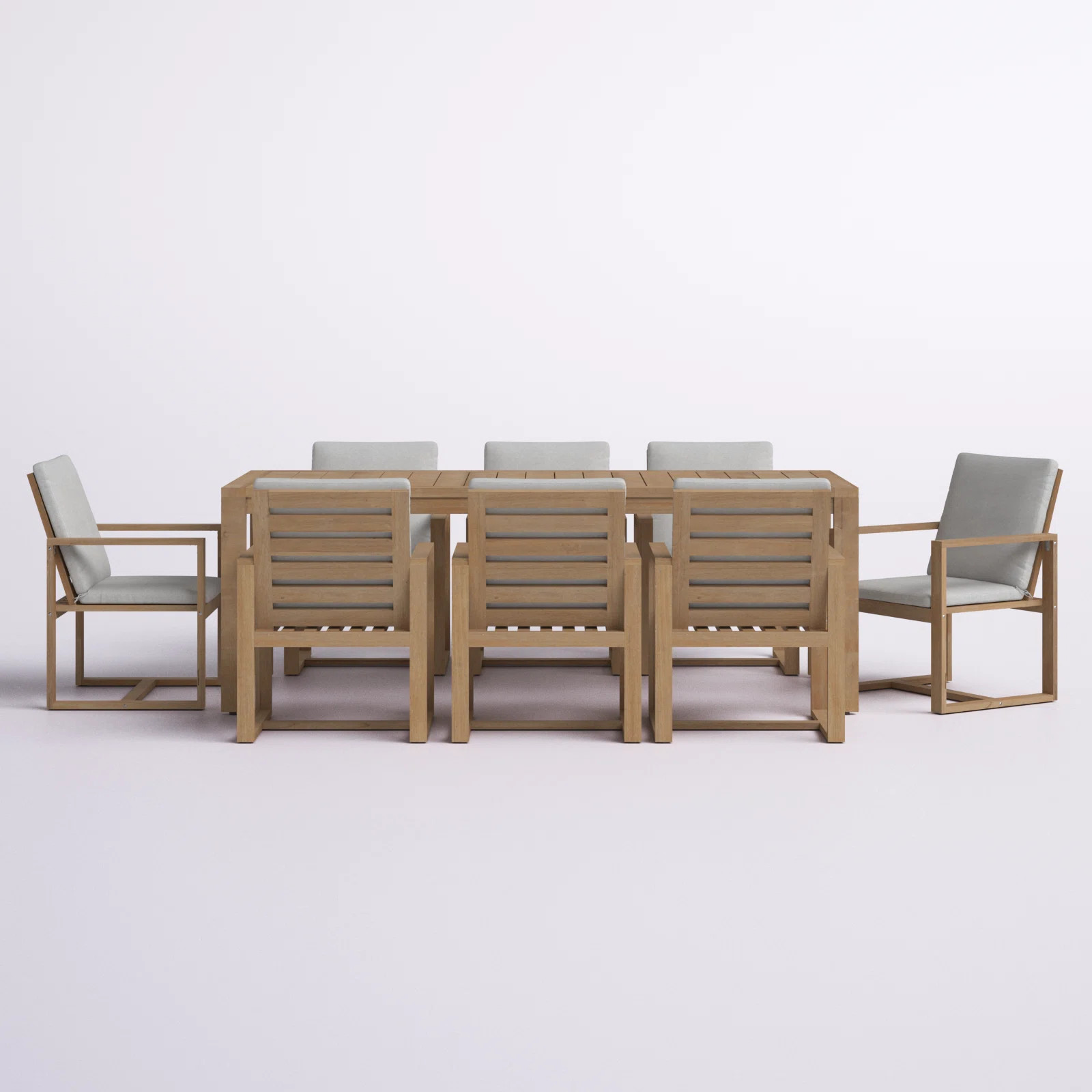 Joly 87'' Rectangular 8 - Person Outdoor Dining Set with Cushions | Joss & Main