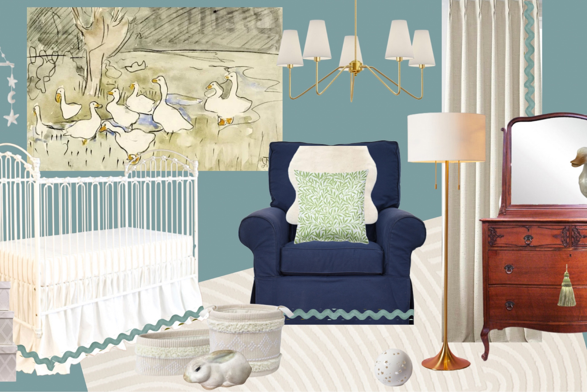 Adorable blue nursery for a baby boy filled with modern and vintage treasures, and ric rac details! 

#LTKbaby #LTKstyletip #LTKkids